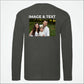 Personalised Photo/Text Sweatshirt, Custom Sleeve/Chest/Back Printed Sweater, Matching Shirt, Comfort Color Unisex Jumper, Fathers Day Gifts