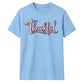 Cursive script thankful word Thanksgiving Unisex T-Shirt