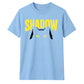 Cute Peeking Cat Shadow Typography Graphic Unisex T-Shirt