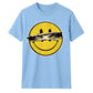 Edgy Ripped Smiley Face Anime Eyes Graphic Unisex T-Shirt