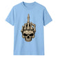Edgy skeleton hand middle finger Halloween Unisex t-shirt
