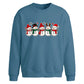 Line of five smiling snowmen Christmas Oversized Sweatshirt