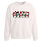 Line of five smiling snowmen Christmas Oversized Sweatshirt