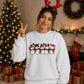 Line of five smiling snowmen Christmas Oversized Sweatshirt