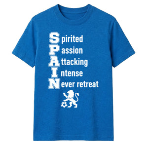 Lion Crest Acronym Spain Football Tournament Unisex T-Shirt