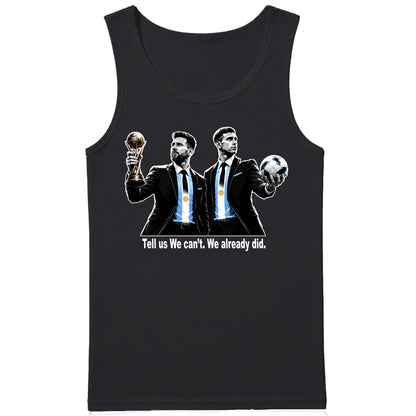 Lionel Messi Argentina Champions Quote Graphic Tank Top