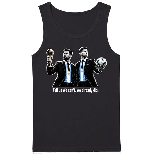 Lionel Messi Argentina Champions Quote Graphic Tank Top