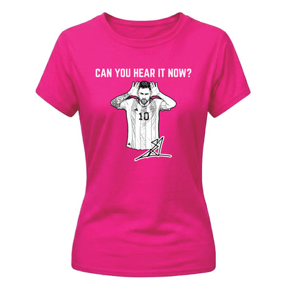 Lionel Messi Ear Cupping Celebration Ladies T-Shirt