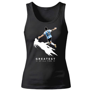 Lionel Messi Goat Argentina Graphic Ladies Tank Top