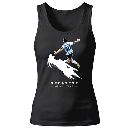 Lionel Messi Goat Argentina Graphic Ladies Tank Top