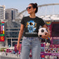 Lionel Messi Vamos Argentina Splash Art Ladies T-Shirt