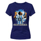 Lionel Messi Vamos Argentina Splash Art Ladies T-Shirt