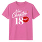 Lipstick Print New Chapter 18 Birthday Unisex T-Shirt