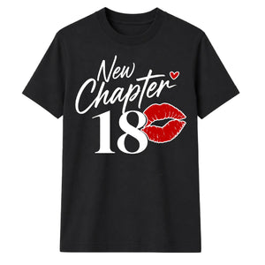 Lipstick Print New Chapter 18 Birthday Unisex T-Shirt