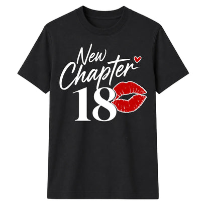 Lipstick Print New Chapter 18 Birthday Unisex T-Shirt