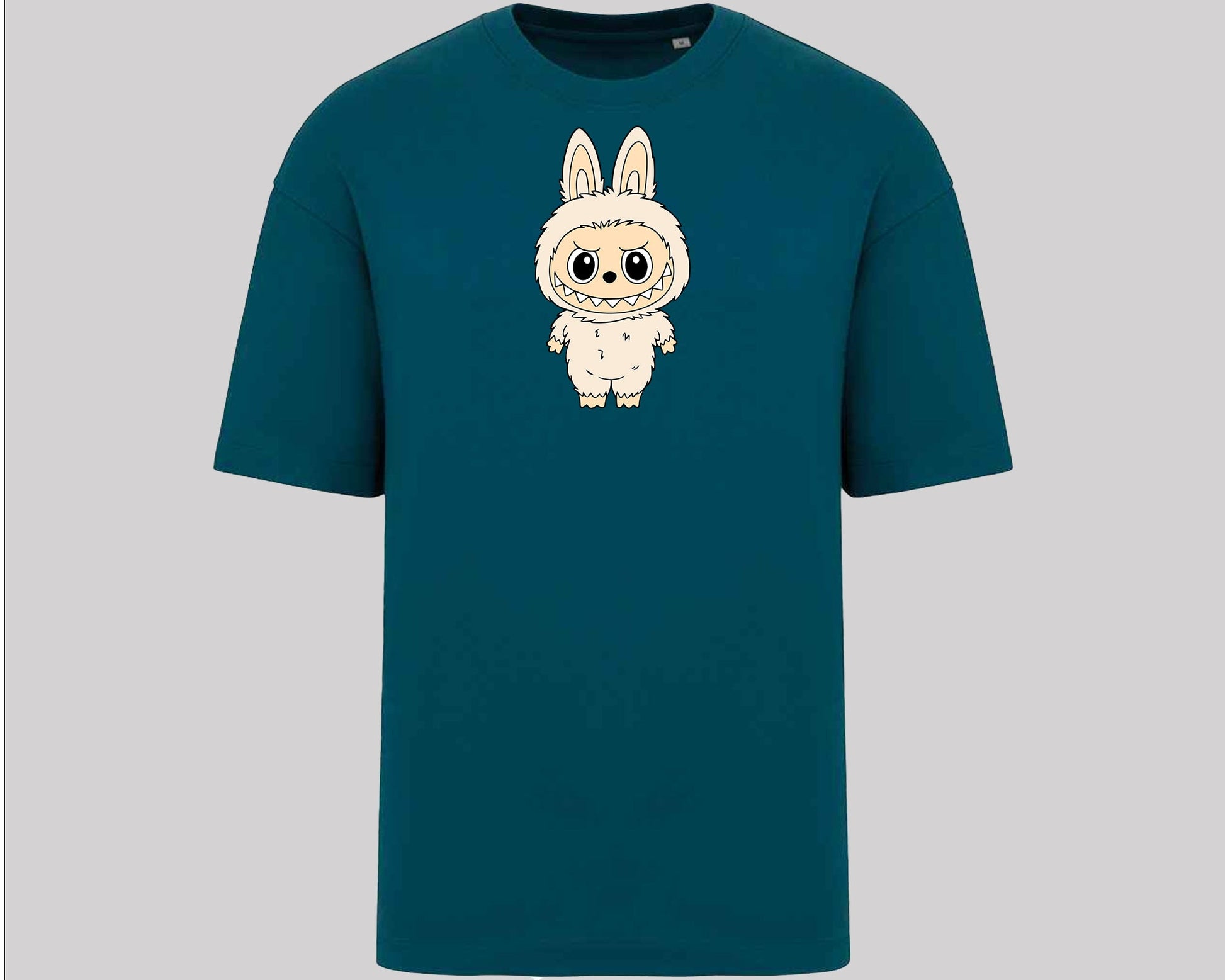 Labubu Oversized T-Shirt, Cute Streetwear Tee for Men & Women, 100% Organic Cotton Labubu Graphic Tee M8424