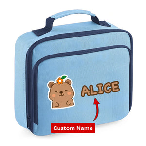 Personalised Rainbow Pencil Kids Lunch Bag with Custom Name Cooler Box