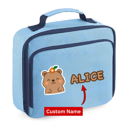 Personalised Rainbow Pencil Kids Lunch Bag with Custom Name Cooler Box