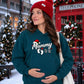 Lovable mummy to be baby feet Christmas Oversized Hoodie