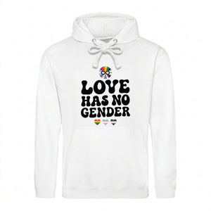 Love Has No Gender Bold Retro Pride Month Unisex Hoodie