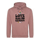 Love Has No Gender Bold Retro Pride Month Unisex Hoodie