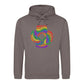 Love Is Love Spiral Typography Pride Month Unisex Hoodie