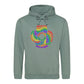 Love Is Love Spiral Typography Pride Month Unisex Hoodie
