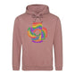 Love Is Love Spiral Typography Pride Month Unisex Hoodie