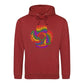 Love Is Love Spiral Typography Pride Month Unisex Hoodie