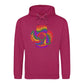 Love Is Love Spiral Typography Pride Month Unisex Hoodie