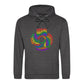 Love Is Love Spiral Typography Pride Month Unisex Hoodie