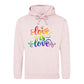 Love Is Love Whimsical Script Pride Month Unisex Hoodie
