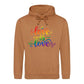 Love Is Love Whimsical Script Pride Month Unisex Hoodie