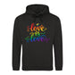 Love Is Love Whimsical Script Pride Month Unisex Hoodie
