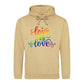 Love Is Love Whimsical Script Pride Month Unisex Hoodie