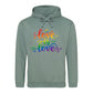 Love Is Love Whimsical Script Pride Month Unisex Hoodie
