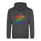 Love Is Love Whimsical Script Pride Month Unisex Hoodie