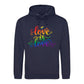 Love Is Love Whimsical Script Pride Month Unisex Hoodie
