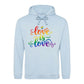 Love Is Love Whimsical Script Pride Month Unisex Hoodie