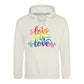 Love Is Love Whimsical Script Pride Month Unisex Hoodie