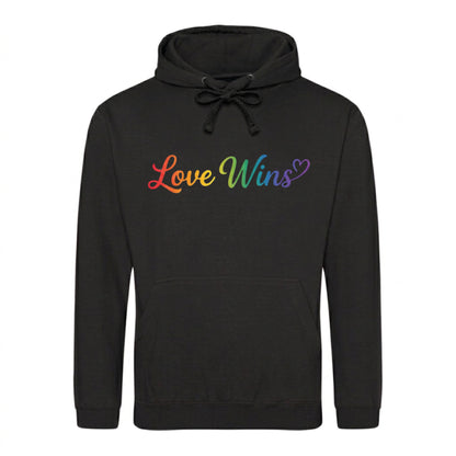 Love Wins Spectrum Calligraphy Pride Month Unisex Hoodie