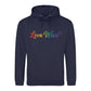Love Wins Spectrum Calligraphy Pride Month Unisex Hoodie
