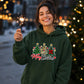 Lovely festive triple tree graphic Christmas Unisex Hoodie
