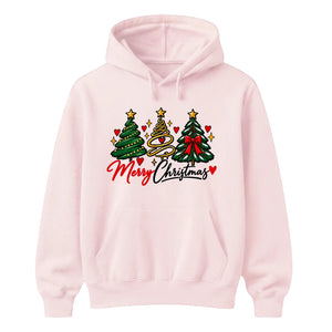 Lovely festive triple tree graphic Christmas Unisex Hoodie