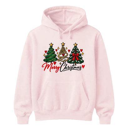 Lovely festive triple tree graphic Christmas Unisex Hoodie