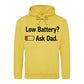 Fathers Day Gift Ideas Low Battery Ask Dad Funny Icon Bold Father's Day Hoodie Best Dad Ever Fathers Day 2026