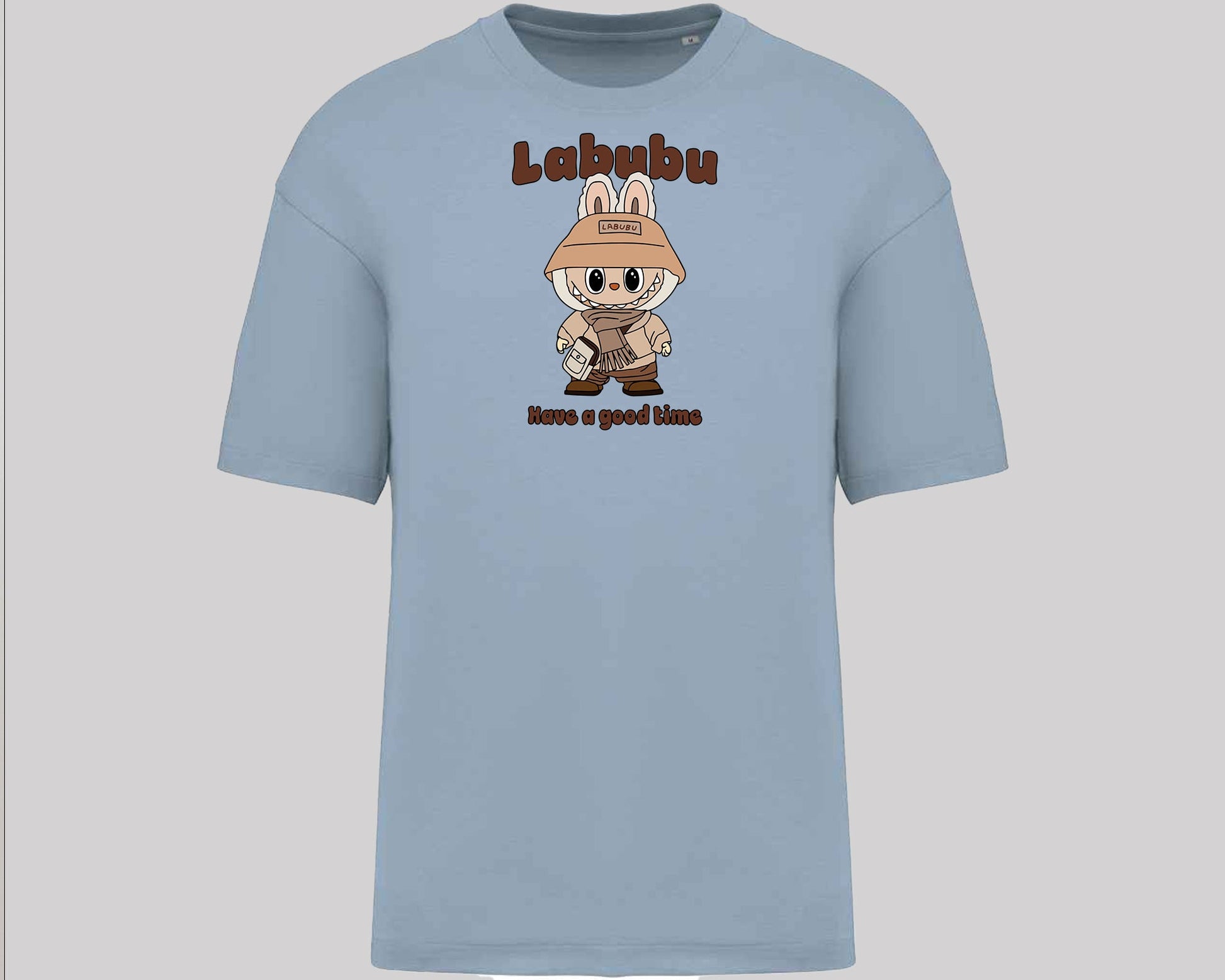 Labubu "Have a Good Time" Oversized T-Shirt, Cute Cartoon Anime Graphic Tee, Unisex Oversized Fit Top M8425
