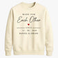 Made For Each Other Personalised For him For her gift sweatshirt
