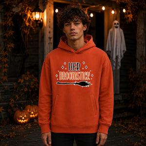 Magic her broomstick graphic Halloween Oversized Hoodie