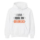 Magical broomstick quote graphic print Halloween hoodie